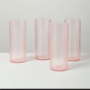 NEW Hearth and Hand Plastic tumbler 8 count Pink